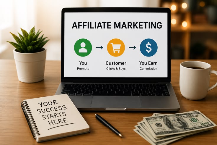 Kenyan entrepreneur learning how to start affiliate marketing in Kenya with no money using free online platforms.